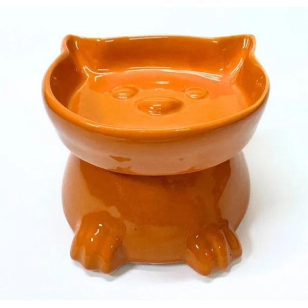 Ayaklı Kulaklı Seramik Mama Kabı  - 3